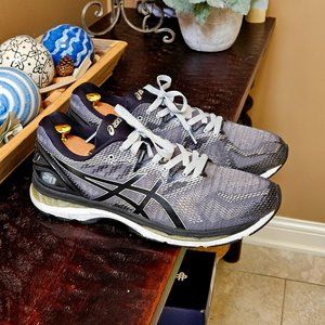ASICS Men’s Gel Nimbus 20 Running Shoes, Gray/Black, Sz 13